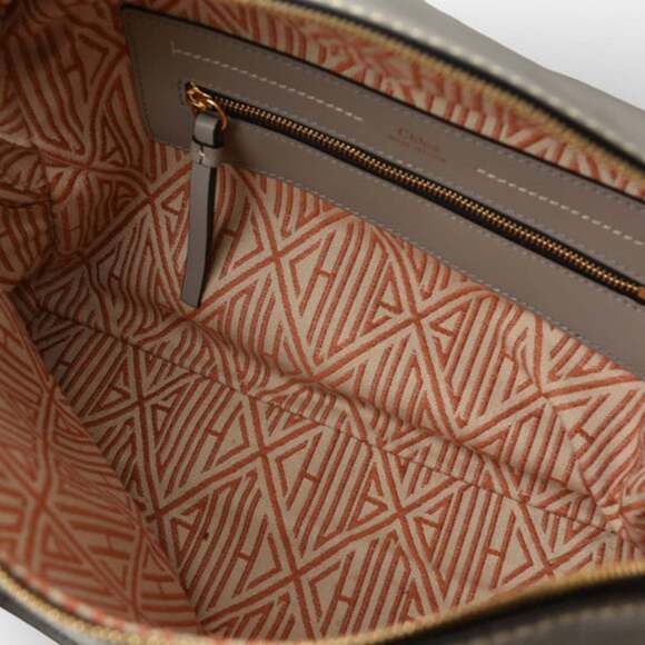 Chloé Chloe Dahlia Medium Shoulder Bag/Handbag in Grey Leather - Picture 11 of 12